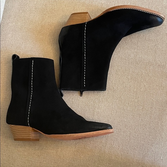 Free People Embroidered Bowers Suede Ankle Boots - Picture 3 of 7